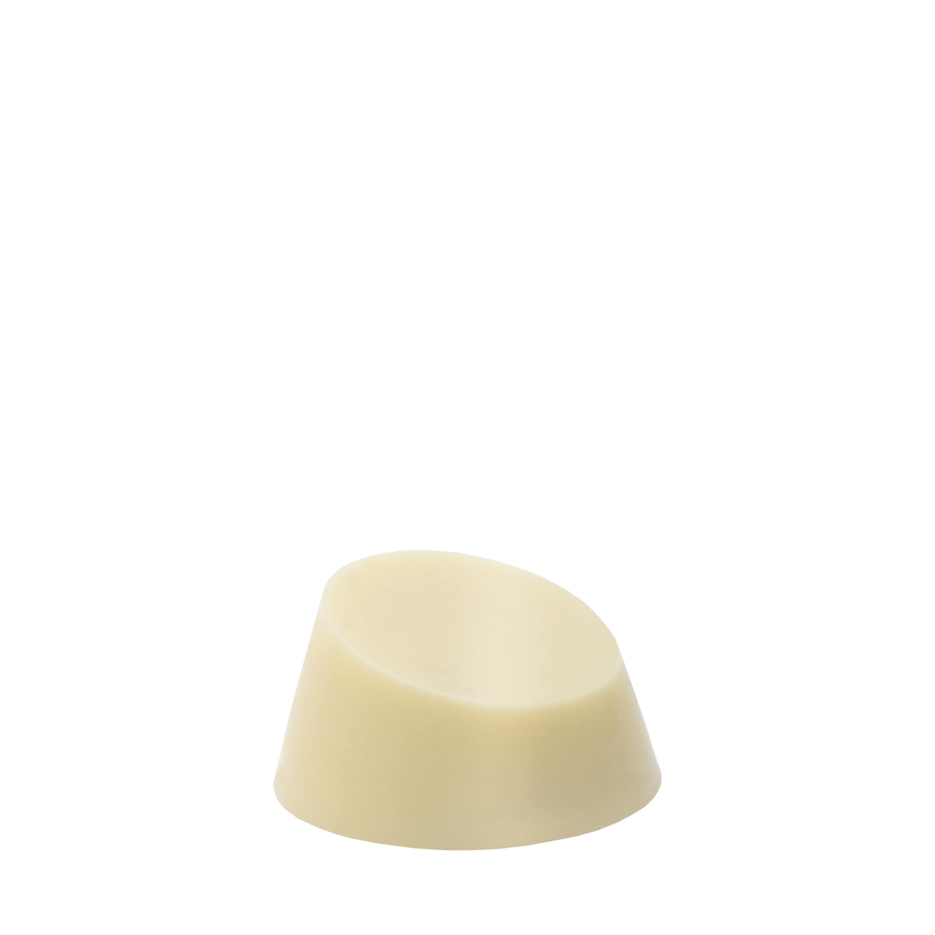 Bonbon van witte chocolade gevuld met virgin Pina Colada / Pistache praliné