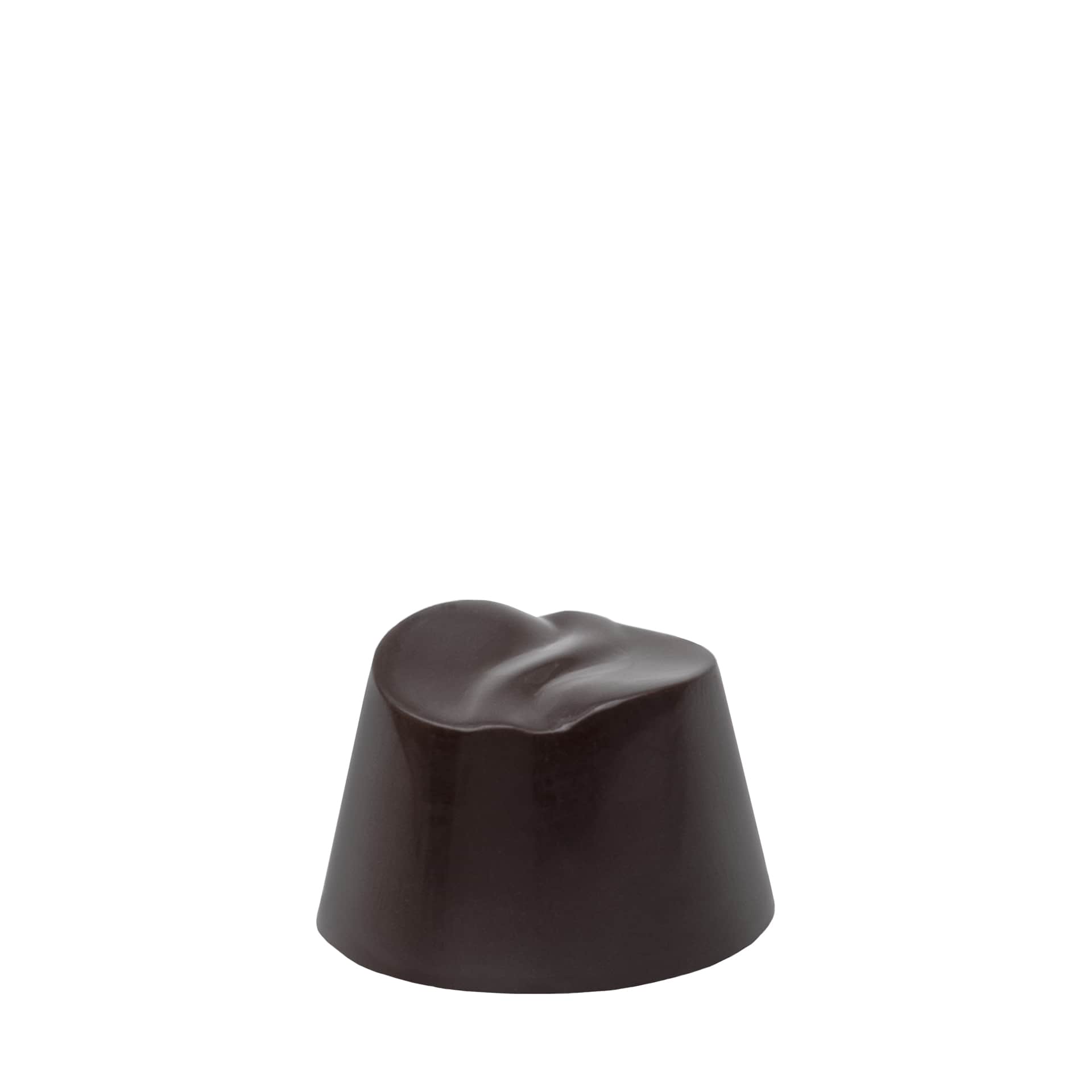 Bonbon van pure chocolade gevuld met koffie