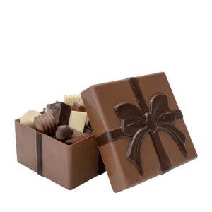 Chocolade Cadeau doos van melk chocolade gevuld met bonbon’s